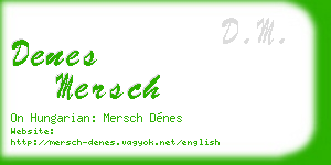 denes mersch business card